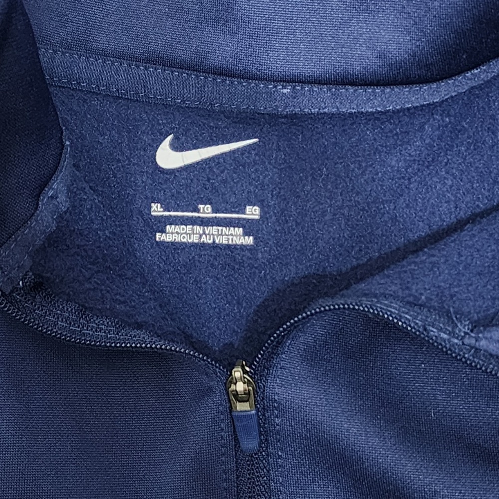 Nike Dri FIT Track Jacket Mens XL Extra Large Blue Full Zip Polyester Fleece - Picture 3 of 6